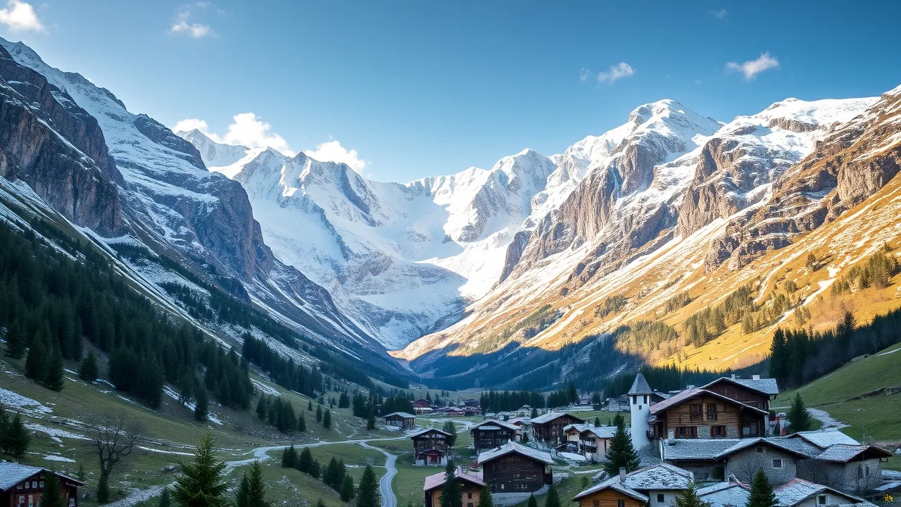 Vysoké štíty nad údolím Ahrntal