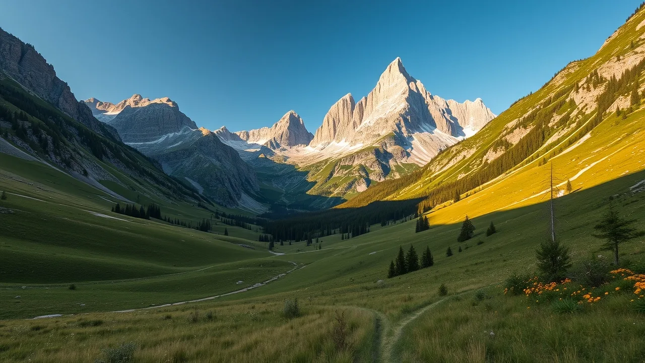 Ladinské středisko Alta Badia pod masivem Sella