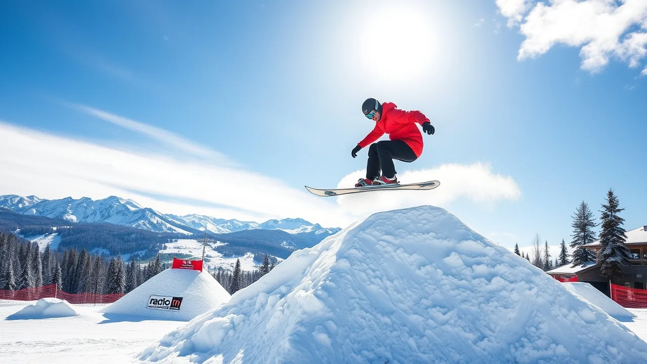 Freestyle skok ve snowparku na Kronplatzu