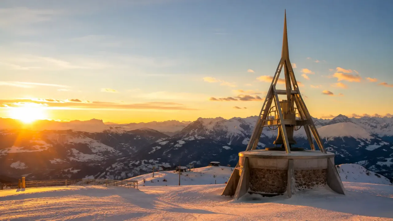 Vrchol Plan de Corones nad údolím Pustertal