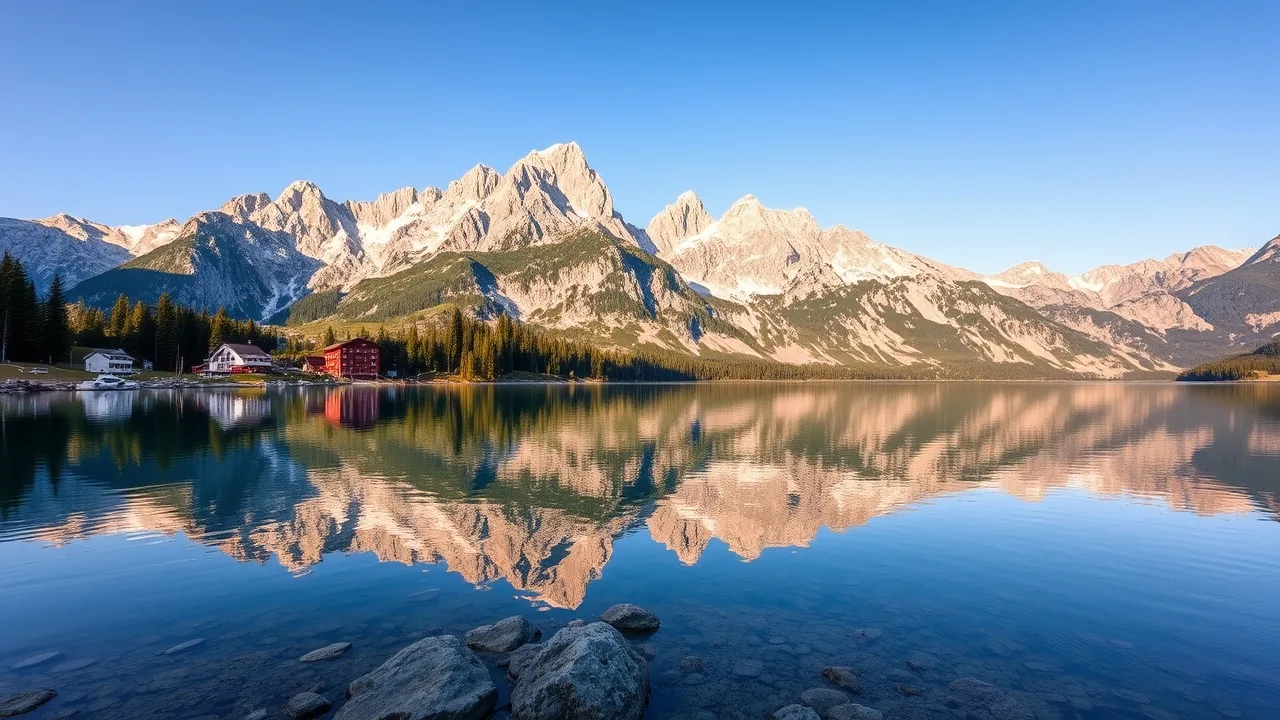 Jezero Misurina pod dolomitskými štíty